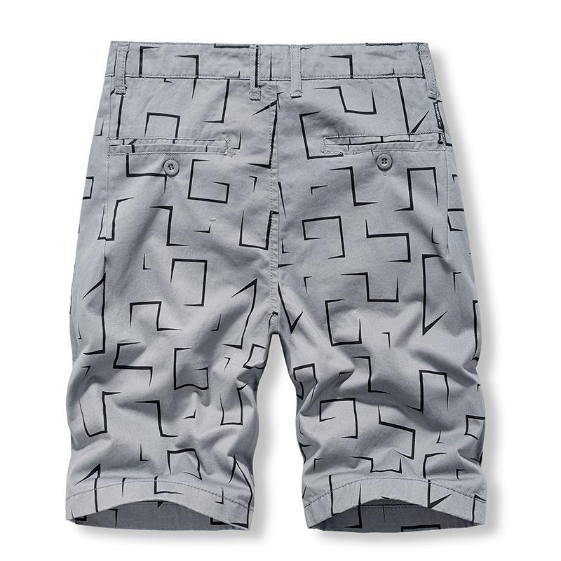 New Summer Casual Short Men Fashion Stripe Cargo Shorts Cotton Jogger Kneel Length Breeches  Mens Sports Shorts