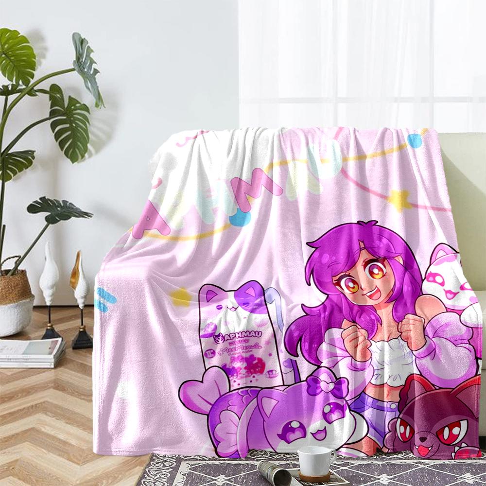 Aphmau Theme Printed Blanket - Perfect for Couch, Bed, Travel & Outdoor Use | Machine Washable, Cozy & Durable.