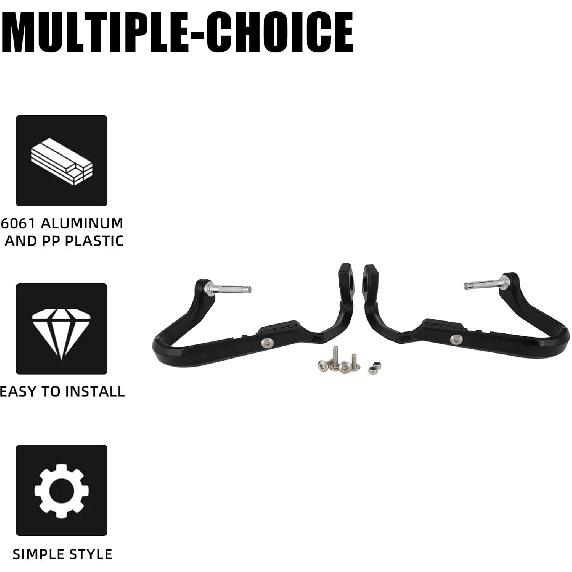 

Hand Guards,Nylon Universal for 7/8 and 1 1/8 Handlebar Bar Handguards Brush for Electric Pit Dirt Mini Bike Ebike Off Road ATV Motorcycle