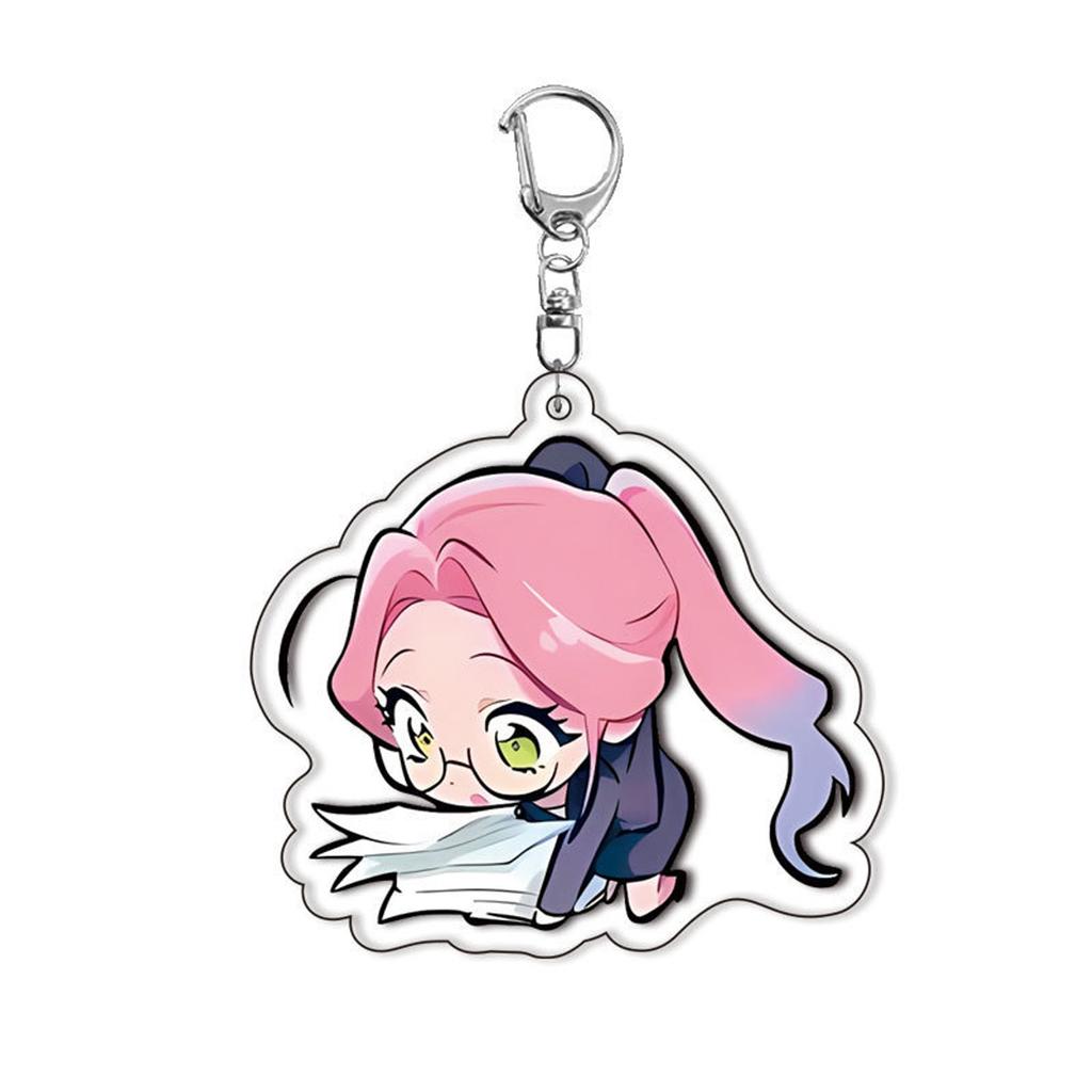 Acrylic Keychain Cartoon Character Shaped Pendant for Bags Accessories Anime Inspired Design Lightweight Durable Material