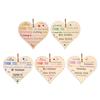 Wooden Heart Plaque Teacher Gift Heart Shape Hanging Decoration Thank You Gift for Teachers Nursery Preschool Childminder