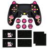 Silikon-Schutzhülle für PlayVital Sweetheart Kitty PS5-Joystickkappe und Aufklebergriff, auch kompatibel mit offizieller Ladestation, Schwarz