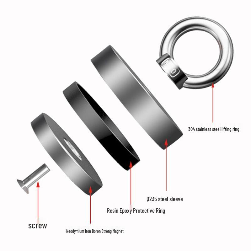 Heavy-Duty Salvage Magnet: Strong Suction Deep Sea Magnetic Ring