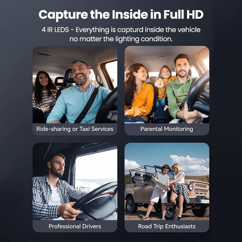 2/3-channel In-car Dashcam, UHD 4K High-definition GPS WiFi Camera, Car DVR Camera