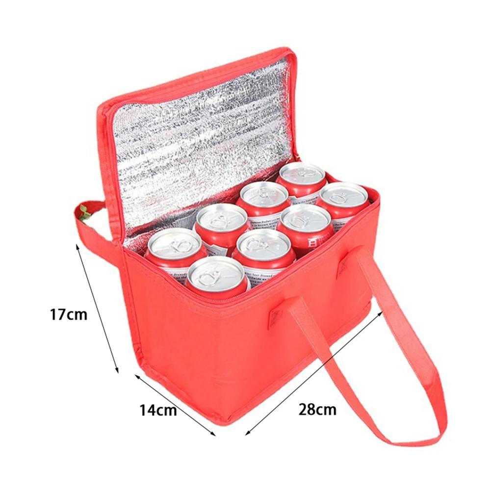 Insulated Thermal Cooler Bag Drink Storage Large Chilled Bags Cool Lunch Foods Lunch Box Zip Picnic Tin Foil Food Panier Repas