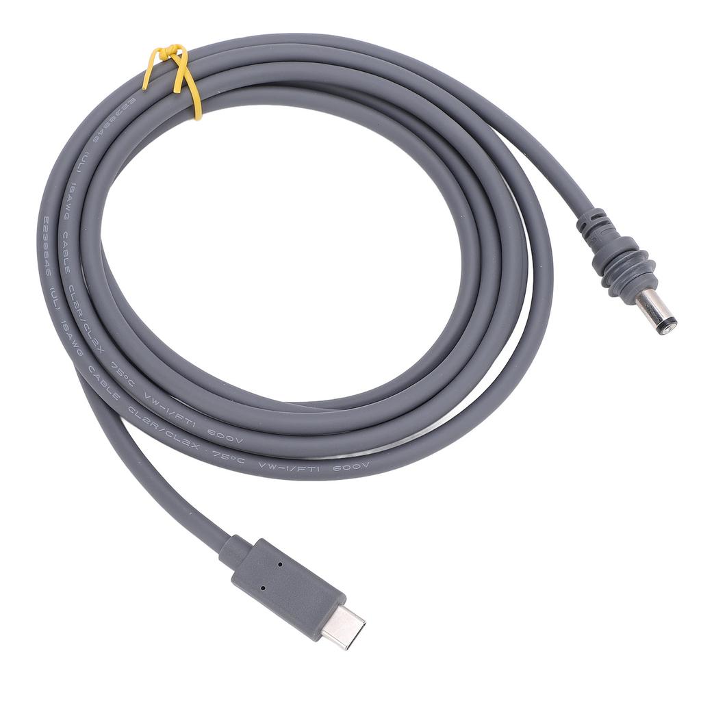 16ft USB C to DC Power Cord Water Resistant Type C Input to DC 20V 5A Barrel Jack Cord for 100W PD