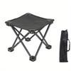 Ultra-Light Portable Folding Camping Stool with Storage Bag Side Pocket - Durable Frame, Quick Setup, Ideal for Camping, Fishing, Outdoor Activities