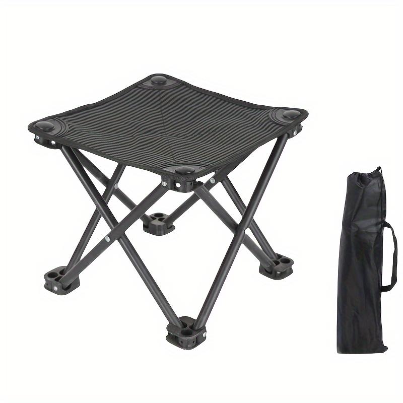 Ultra-Light Portable Folding Camping Stool with Storage Bag Side Pocket - Durable Frame, Quick Setup, Ideal for Camping, Fishing, Outdoor Activities
