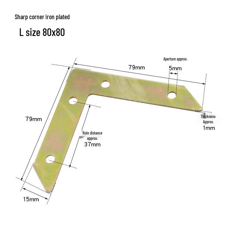 90° TL Type Cold-Rolled Steel Angle Iron Shelf Support Connector