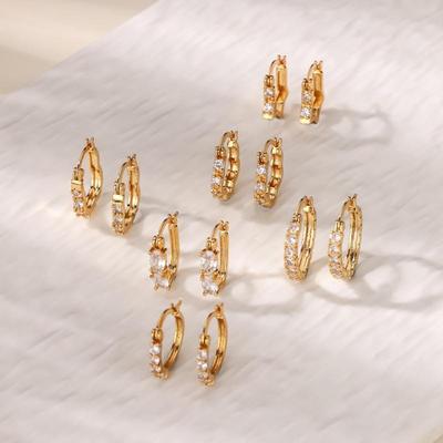 Summer Simple and Small Zircon Ear Buckle Earrings, New Trendy Light Luxury Niche High-end Earrings for Women