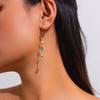Retro personalized collarbone chain square colored diamond crystal necklace, niche dopamine peach heart jewelry