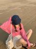 Women's Summer Bamboo Ribbed Long Sleeve Sun Protection See-Through Top