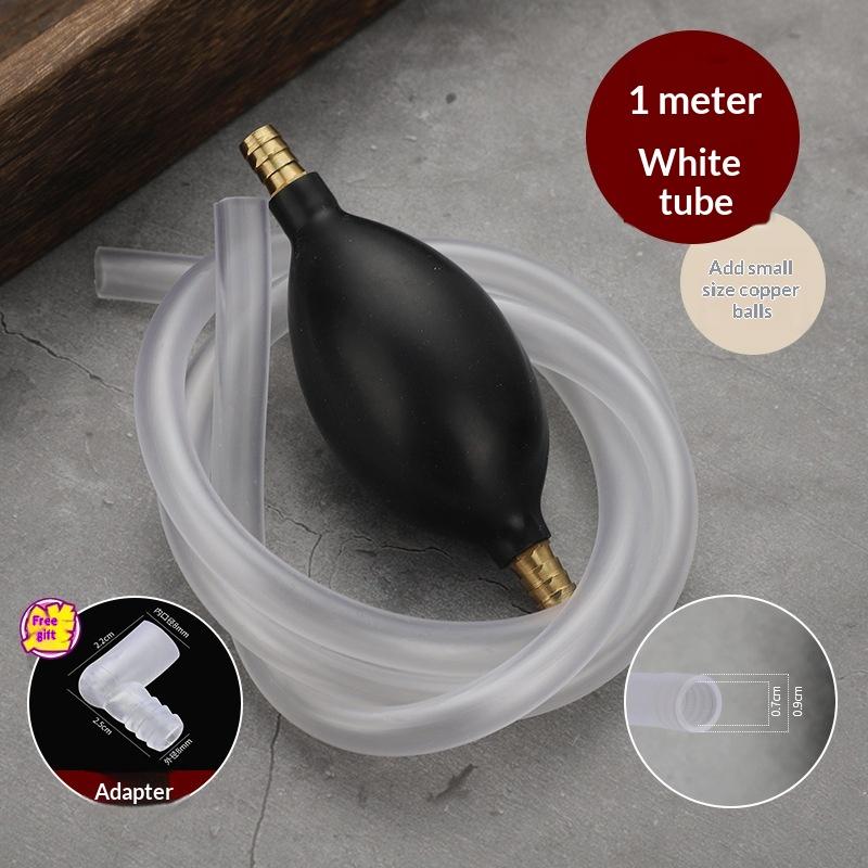 Universal Car Fuel Transfer Pump Hand Siphon Pvc Hose For Gas Oil Durable Manual Suction Liquid Extractor Auto Accessory