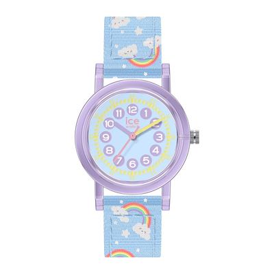 Autorisierte Ice-watch Uhr, Kinder- und Damenuhr, 023299, ICE Learning, Hellblau Regenbogen, Klein, 32mm, 3-Zeiger, 3-Zeiger