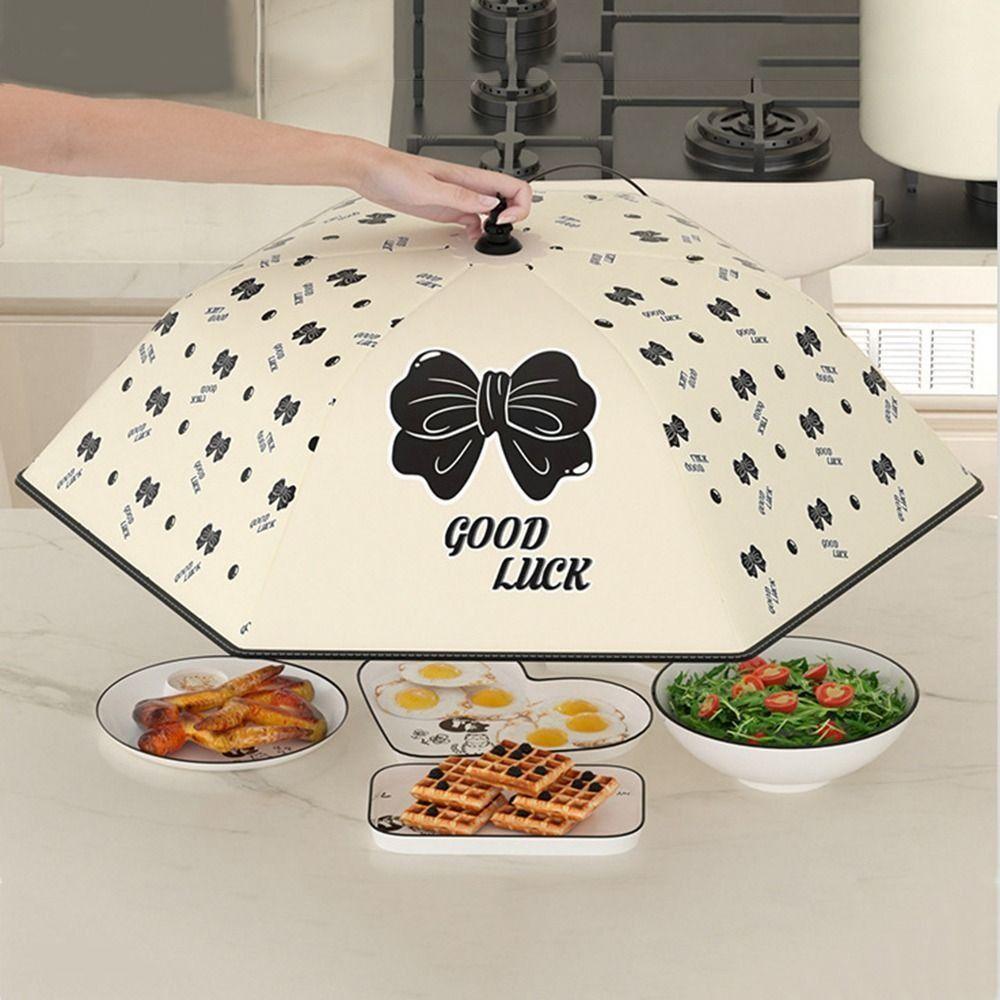 Foldable Dining Table Heat Shield Anti-fly Dish Cover Guard Leftover Food Covers Four Seasons