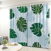 Green Plant Plantain Leaf Curtain Cloth Bedroom Living Room Balcony Blackout Curtain Office Hotel Thermal Insulation Curtain