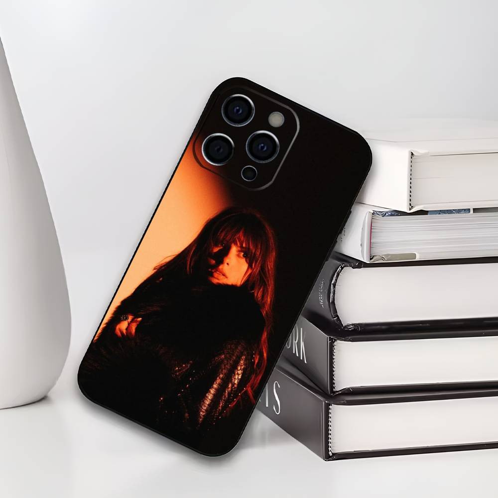 E-Ella L-Langley Singer Phone Case For iPhone 17,16,15,14,13,12,11 Plus,Pro Max,XS,Soft Black Cover