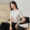 Letter printed round neck short sleeved T-shirt for women