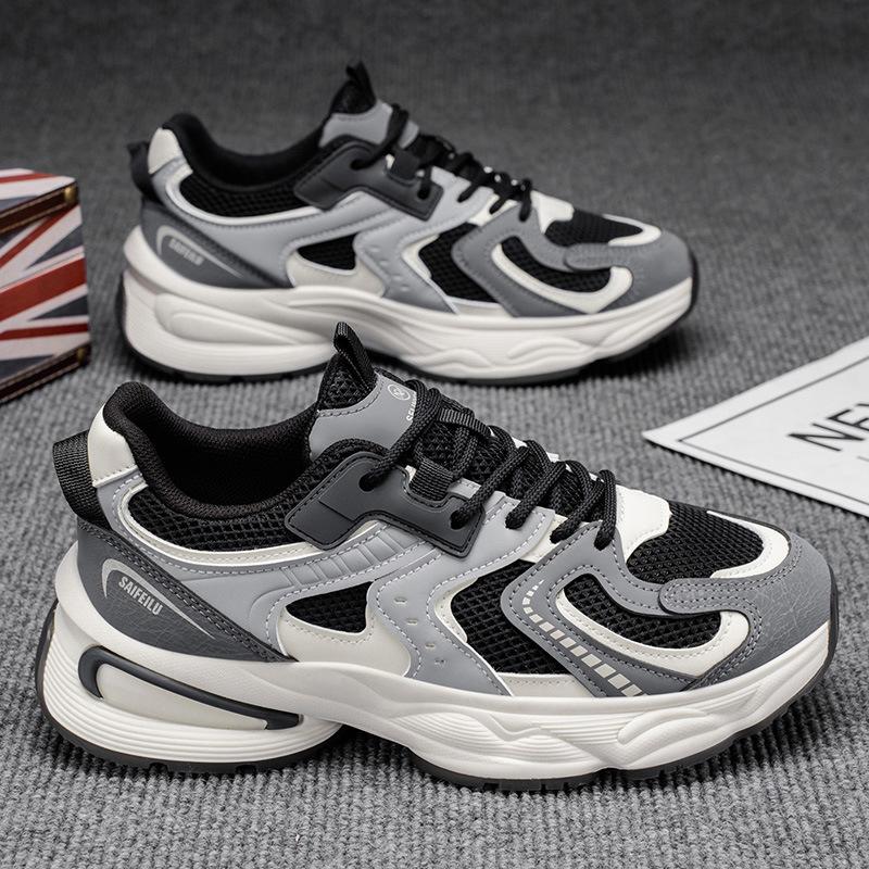 Summer Men's Shoes Breathable Mesh Sports Shoes Men's Trend Versatile Platform Casual Shoes Trendy Shoes