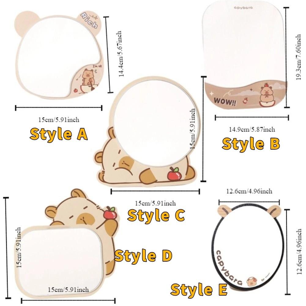 Cartoon Standing Makeup Mirror Adjustable Single-sided Mirror Creative Folding Makeup Mirror  Gift