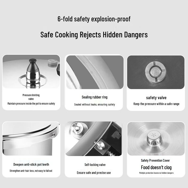 Shuangxi Mingrui 304 Stainless Steel Pressure Cooker with Steamer