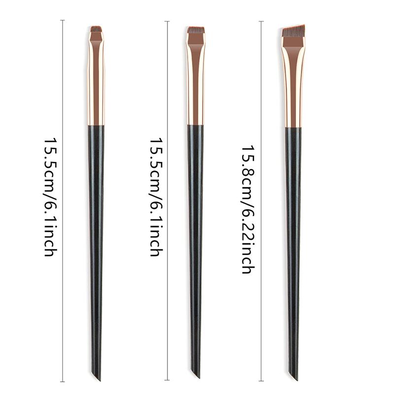 3Pcs Blade Eyeliner Brush Eyebrow Brush Portable Flat Fine Eyeliner Brow Contour Makeup Brushes Cosmetic Beauty Makeup Tool