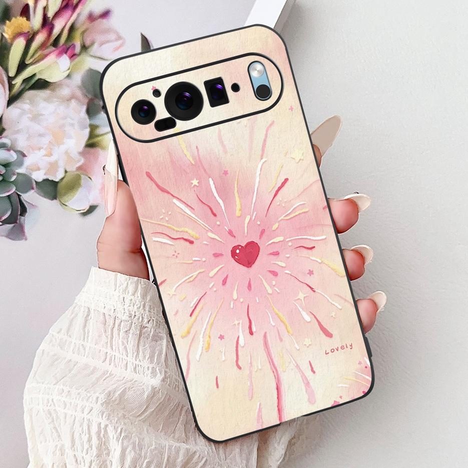 Custodia per Google Pixel 9 Pro Custodia Pixel9A Fiori Colorati Cover Dipinta Custodia Morbida in Silicone per Telefono per Google Pixel 9A Pixel9 Pro Guscio