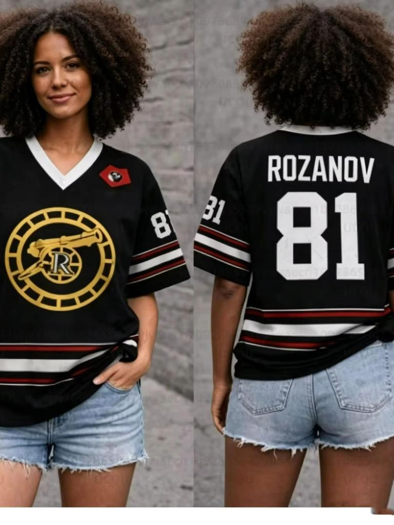 2026 Nuova Maglia da Hockey Rivalry Riscaldata da Uomo Donna Manica Corta T-shirt Rozanov HOLLANDER Maglietta a Manica Corta Top