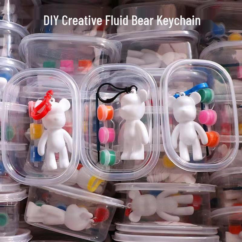 Graffiti Fluid Bear DIY Keychain Gift Set for Kids