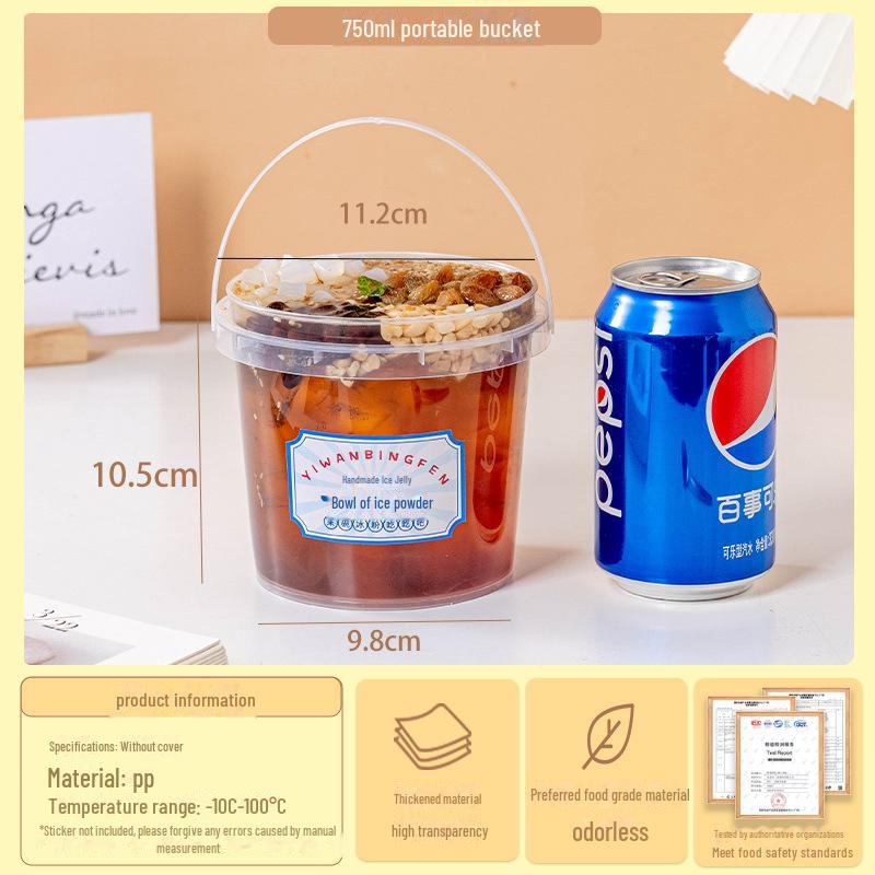 

Одноразовые ведра для напитков большой емкости для чая с молоком и фруктовых напитков - упаковка из 10 шт.