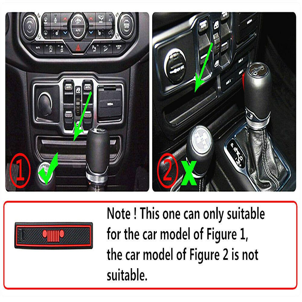 For 2018 Jeep Wrangler JL JLU Accessories Door Mats Gate Slot Mat Cup Pads Red