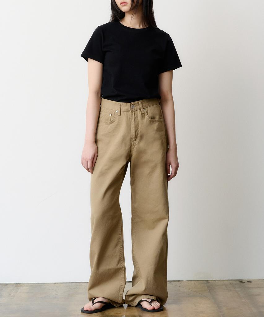 DENMADE (Women) Den0601 Extra Wide Cotton Pants (Beige)