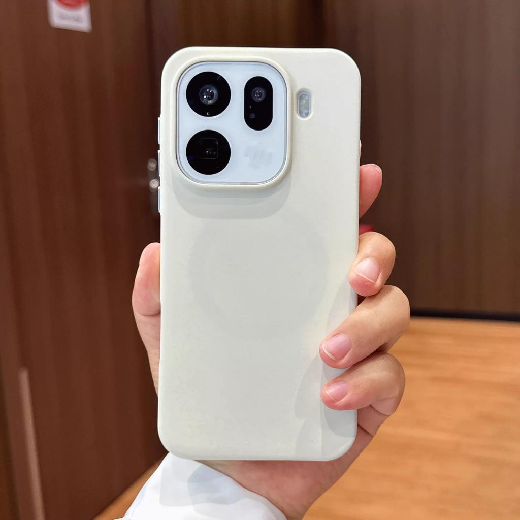 Magnetic Case For OPPO Find X9 Pro Case Fashion For MagSafe Matte Rock Sand Phone Cover Soft Border Back Shell Non-Slip Bumper