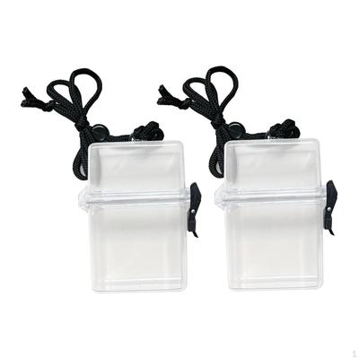 2Pcs Diving Sealing Dry Storage Boxes Clear Waterproof Cases Transport Protective for