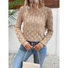 Women's Hollow Knitted Irt Thin Bat Sve Loose Fit Long Sve Round Simple Spring Faion Casual Wear