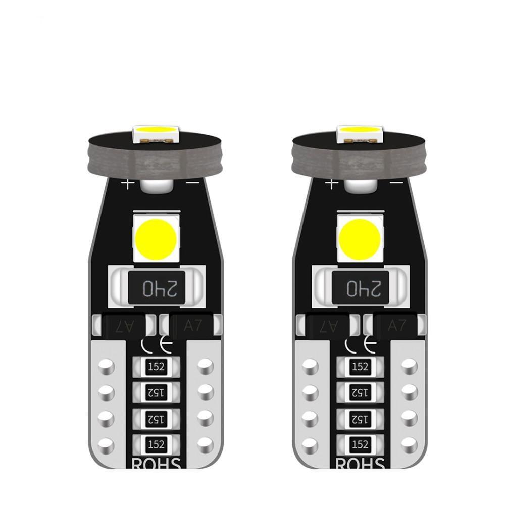 

10/5/2 шт. T10 светодиодный 3SMD 3030 светодиодный автомобильный свет CANBUS лампы ошибки 12 В клиновая лампа указатель поворота световой диапазон 2pcs белый