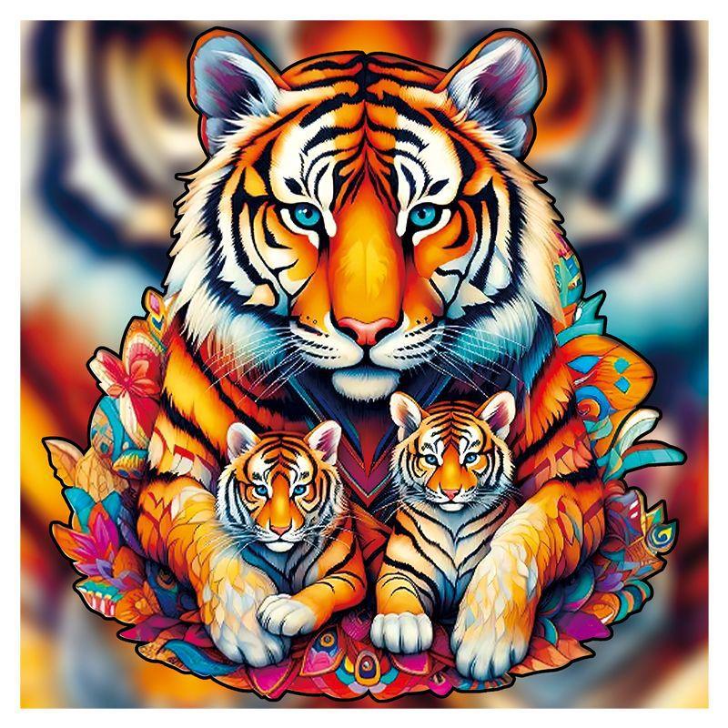 Non-Toxic 300Pcs Wooden Puzzle Color Cat Delicate Irregular Shape Puzzles Gratitude Adult Stress Reduction Family Interactive Toys Gift