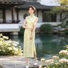 Pink Sleeveless National Style New Chinese Daily Suzhou Long Cheongsam Improved Young 1011 New Women's High Sense