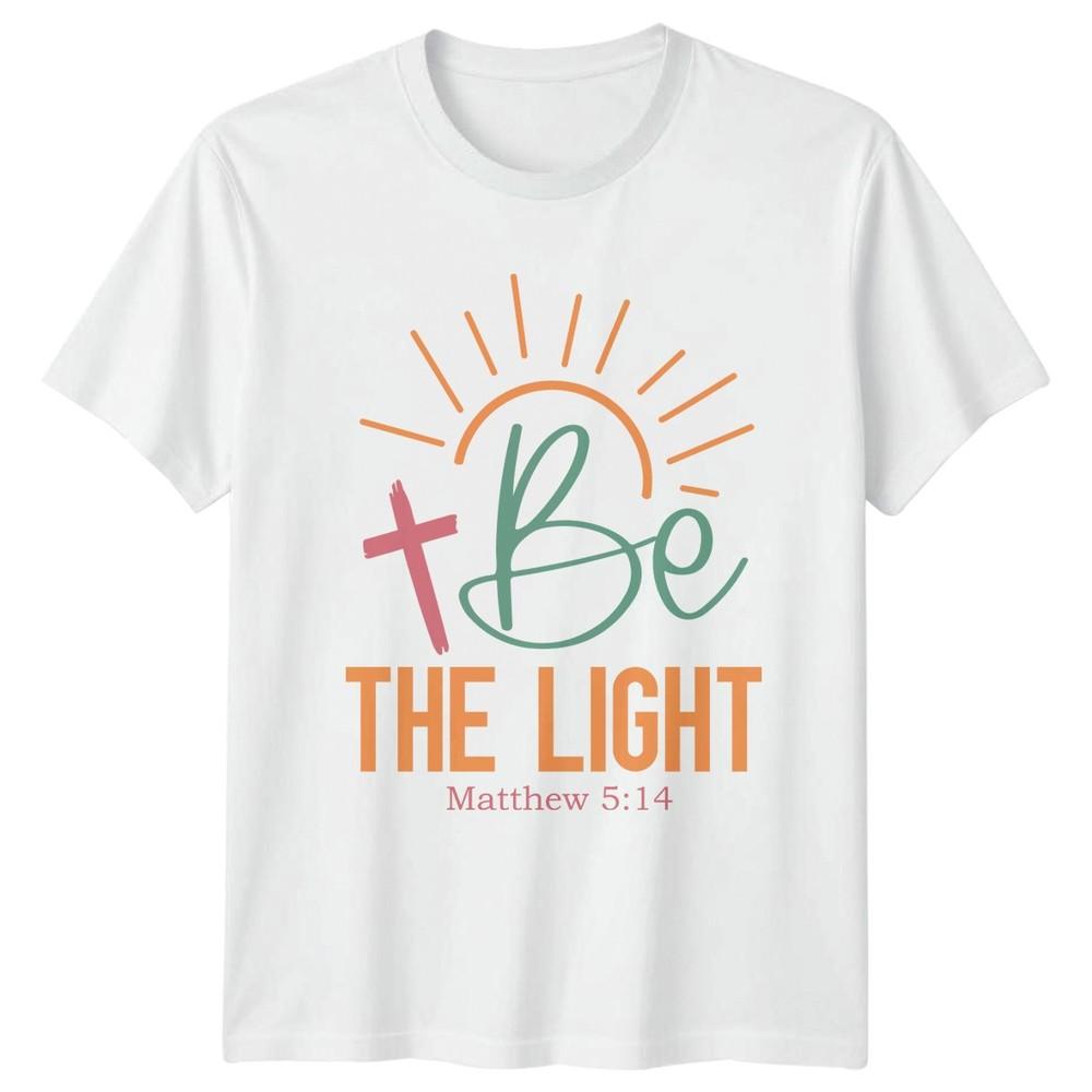 Be The Light Matthew 514 TShirt Christian Scripture Confirmation Gift S