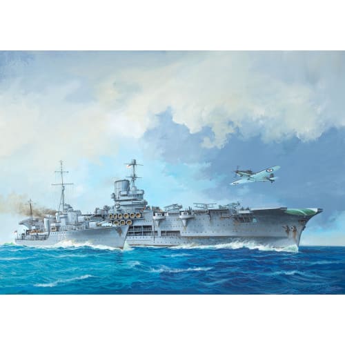 German Revell 1/720 Royal Navy HMS Ark Royal & Tribal-class Destroyer Plastic Model Kit 05149