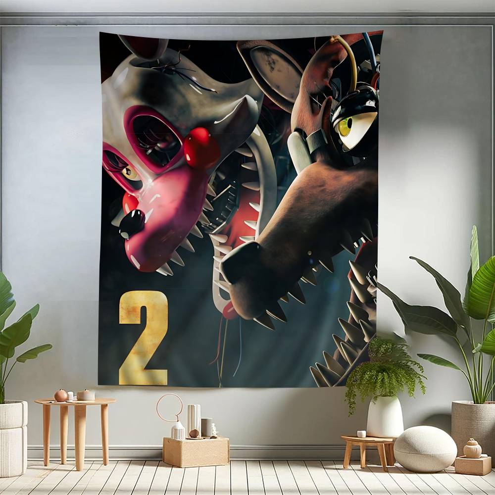 Fnaf FivenightsAtFreddys Wandteppich Hängend Tarot Hippie Wandteppiche Schlafsaal Wandbehang Laken
