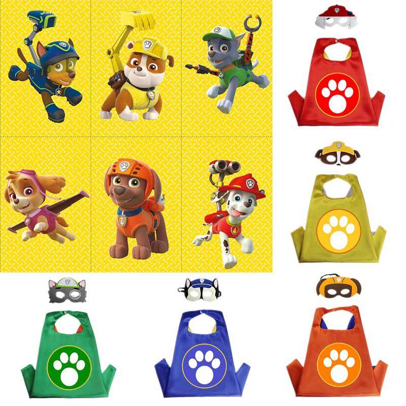 Vibrant Paw Patrol Cosplay Set For Kids With Colorful Cloak And Mask Included