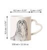 Lhasa Apso - Cup with a Dog, Adorable Cup with a Heart-shaped Handle, Universal Gift from the Art-Dog Brand