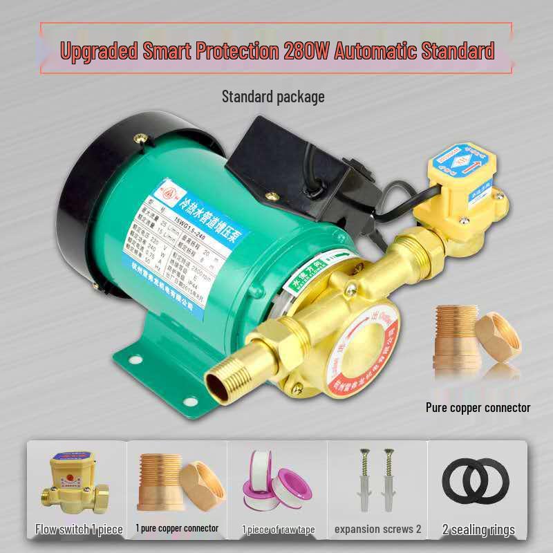 Edelstahl Automatische Druckerhöhungspumpe für Warm- & Kaltwasserhahn: 90/100/120/150W Ganzhaus-Rohrleitungsheizung.