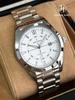 Men's Casual Fashion Quartz Wristwatch with Solid Steel Band - Automatic and Waterproof