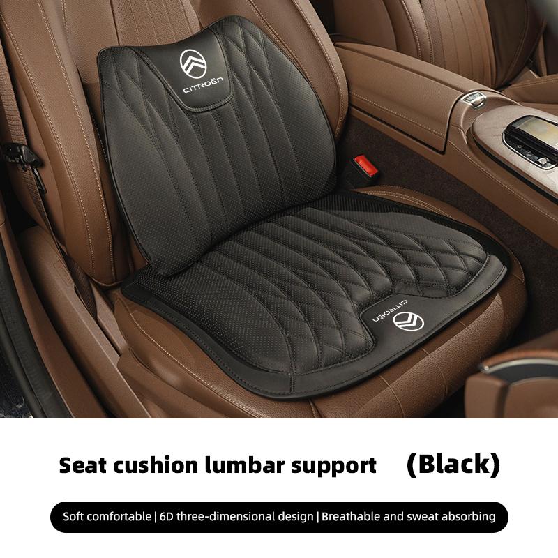 Autositzkissen Atmungsaktiv Anti-Rutsch-Pad Lendenwirbelstützkissen für Citroen C4 C3 C5 C5X e-C4 X e-C3 C-Elysee Berlingo C1 C6 C2