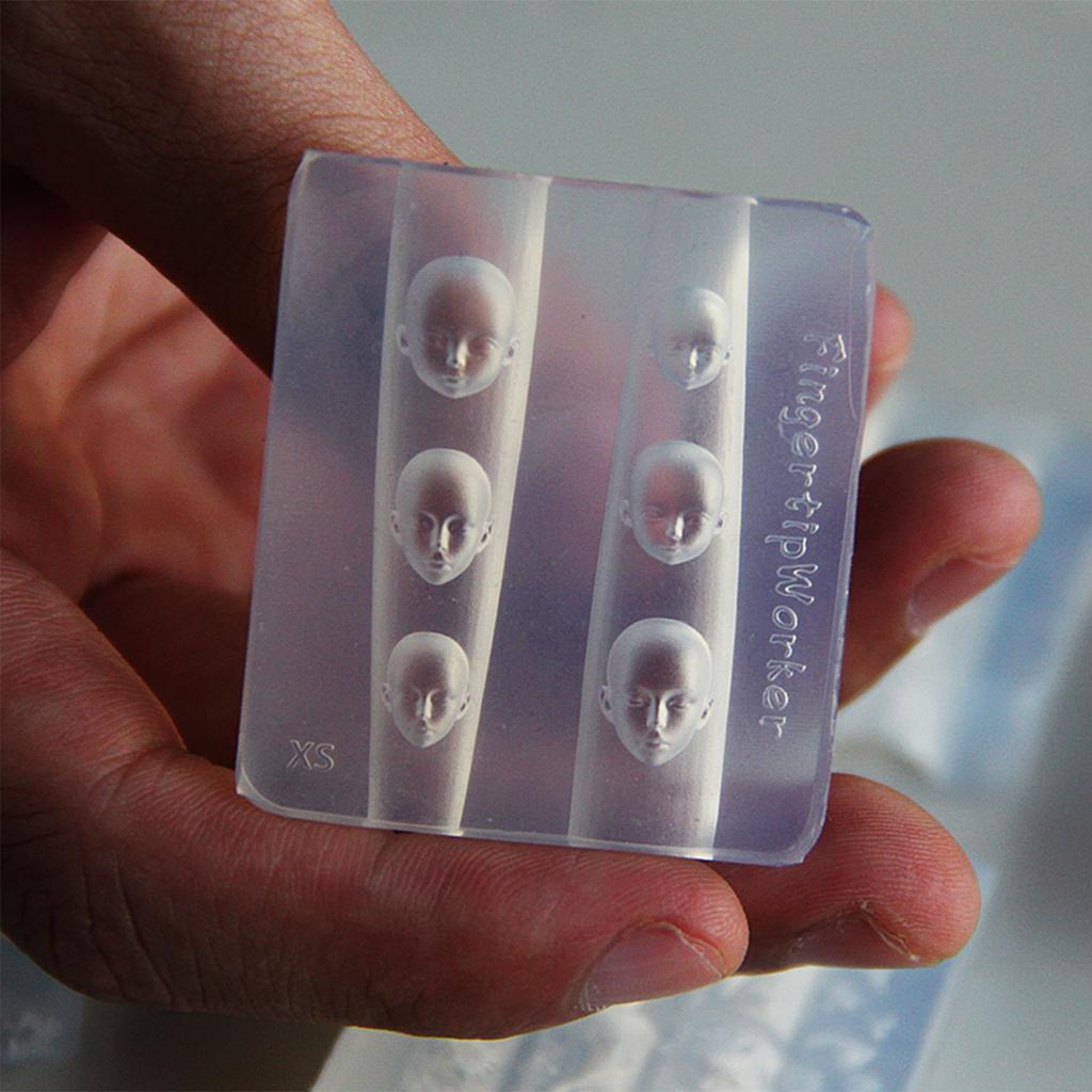 Silicone Nail Art Stamp Mold Doll Face Shaped Manicure Mold for Professional Manicurists and Enthusiasts Jewelry Tool