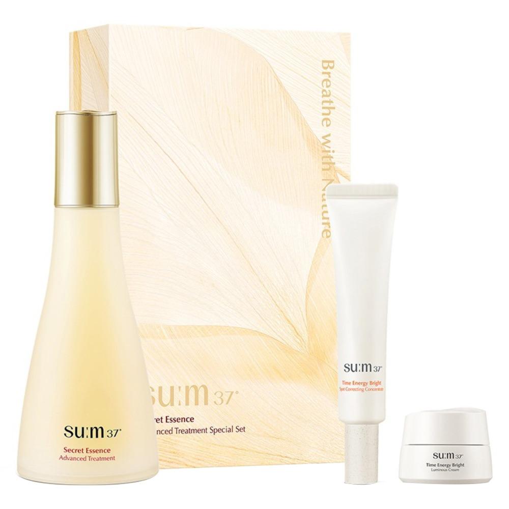 SU:M37 Secret Essence Special 3-Piece Gift Set - Premium Fermented Anti-Aging & Skin Barrier Care Kit