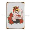 Rockabilly Girl Metal Sign Decoration Create Club Wall Decor Garage Tin Sign Poster