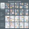 20Sheets/bag Creative Wardrobe Themed Dual Material Stickers Notebook Sticker Diary Clippings Collages Background DIY Decoration